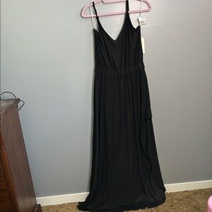 Eye Candy Black Maxi Dress with shorts slit